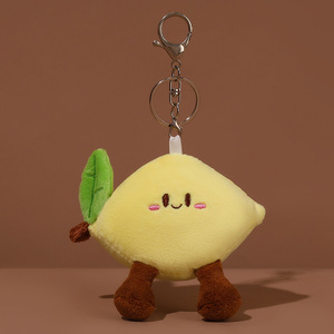Cute Lemon Plush <b>Key</b> Chain Soft Stuffed Pendant Polyester PP Cotton Filled <b>Bag</b> Charm Gift - Product Image 3