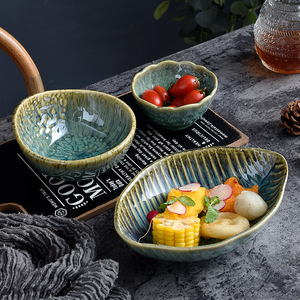 Conjunto de Louças de Cerâmica Vintage em Forma Irregular para Restaurante, Conjunto Completo de Louças de Cerâmica Japonesa - Product Image 3