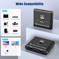 Commutateur HDMI bidirectionnel SYONG 2.1 8K, 2 entrées 1 sortie, prend en charge 4K 120Hz, 8K 60Hz, Dolby, commutateur HDMI 2.1 bidirectionnel 8K