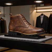CACATUA Nouvelle Collection Bottes Chukka Montantes Homme en Cuir PU Bruni Imperméables Antidérapantes à Lacets Hiver 6593-6