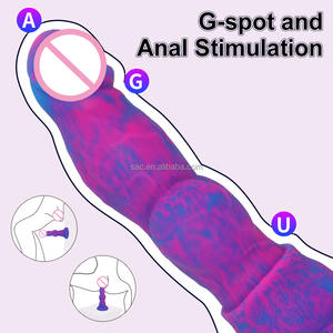 SacKnove <span class=keywords><strong>Fancy</strong></span> Adultos Juguete sexual de alta calidad Flexible Curved Monster Thrusting Butt Anal Dildo Plug Anal Dildo para hombres y mujeres - Product Image 4