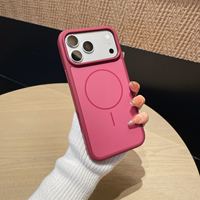 Coque de téléphone magnétique mate en PC givré et TPU souple avec protection des bords pour iPhone 17 18 Pro Max