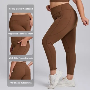 Wholesale XS to 3XL Plus Size Racer Back Sports Bra With <strong>Pocket</strong> Running <strong>Leggings</strong>, Custom Ladies Yoga Set Pilates Fitness Apparel - Product Image 4
