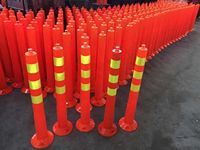 Poste Delimitador Flexible de PE Resistente a Impactos con Cinta Reflectante de Alta Intensidad para Carreteras Urbanas y Autopistas
