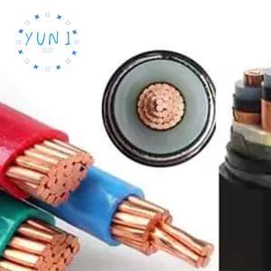 YUNI 600V ThhnThwnThwn-2 14 12 10 8 6 4 3 2 10 40 AWG 400MCM bakır kablo PVC yalıtım naylon kılıf elektrik kablosu