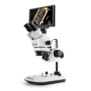 Microscopio Estéreo Murzider para Reparación de Electrónica Soldadura Vista de PCB Alta Magnificación Larga Distancia de Trabajo MSD202-B8-9C - Product Image 1