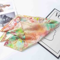 Foulard carré en soie de mûrier 100% 90*90 cm, Vente directe usine, Polyvalent pour femme, Cheveux, Tête, Cou, Sac, Cadeau de mode