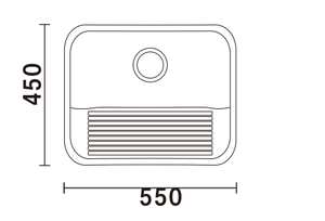 Contenitore singolo personalizzabile <span class=keywords><strong>lavello</strong></span> cucina in acciaio inox 55x45cm materiale del mercato brasiliano 201/304 senza rubinetto un foro - Product Image 5