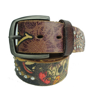 Mới In Hộp Sọ Giải Trí Vành Đai Châu Âu Và Mỹ Đầu Máy Người Đàn Ông Của Punk Hip Hop Vành Đai - Product Image 5