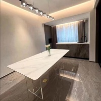 Pieds de table en acrylique Naxilai en forme de T pour restaurant, maison, café – Grandes bases de table en acrylique, pieds de table en lucite