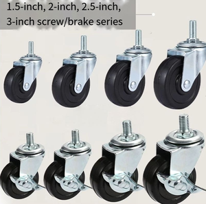 Industriële lichtgewicht zwenkwielen van polyurethaan, 1,5/<span class=keywords><strong>2</strong></span>/<span class=keywords><strong>2</strong></span>,5/3 inch, met kogellagers, <span class=keywords><strong>2</strong></span> jaar garantie - rechtstreeks van de fabrikant - Product Image 3