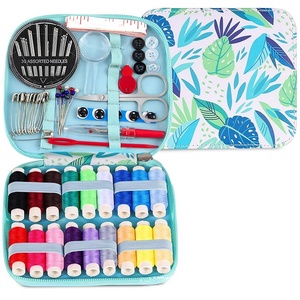 Kit de broderie DIY motif feuille bleue pour enfants, ensemble de <span class=keywords><strong>couture</strong></span> compact, coffret cadeau Nouvel An, achat en gros pas cher - Product Image 1