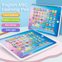 Machine d'apprentissage en anglais pour enfants, tablette en plastique ABC, écran tactile lumineux, lecture vocale, jouet éducatif précoce