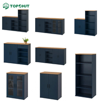 Projet de décoration intérieure d'appartement Topohut Factory : Meubles de salon bleu profond, mobilier commercial