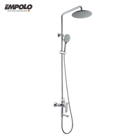 Robinet de douche en ABS avec pommeau rotatif à 360°, modèle Support Sample Chrome