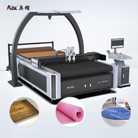 Machine de découpe de tapis en PVC numérique automatique de haute précision AOL CNC avec couteau oscillant et caméra CCD