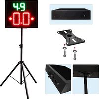Minuterie de compte à rebours numérique portable 0-99 secondes, affichage LED personnalisé, chronomètre de tir au basket-ball et contrôleur avec trépieds
