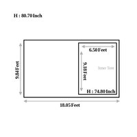 Tente tunnel CAMPTOWN ECHO 300 quatre saisons, imperméable 3000 mm, spacieuse, avec poteaux en aluminium de 16 mm, pour 4 personnes, camping familial, grand vestibule