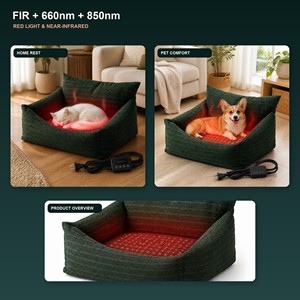 Lit de luminothérapie rouge ZT pour chiens, 660/850 nm, tapis pour animaux à double longueur d'onde - Product Image 5