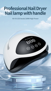 Portable 180W haute puissance UV LED lampe à ongles séchage rapide Gel vernis lumière avec 4 réglages de minuterie professionnel pour salon à domicile bricolage - Product Image 4