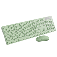 Clavier et souris sans fil ergonomiques, étanches, ultra-minces, 1600 DPI, combo de bureau pleine taille personnalisé en espagnol, français et arabe