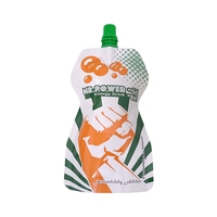 Pochettes souples à bec verseur personnalisées, imprimées en héliogravure, écologiques, biodégradables, en PE, 500 ml, pour jus, rechargeables, marque BNJ