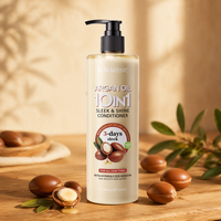 KORMESIC Marque Privée 500ml Huile d'Argan 10-en-1 Après-Shampoing Lissant et Brillant Renforce la Force Nourrissant à la Kératine Naturelle