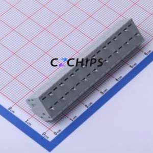 250-217 Spring Terminal Block Through hole Component (THT),P=3.5mm Connector 1x17P 3.5mm Gray 17P - Product Image 2