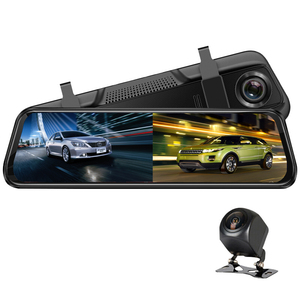 10 Inch IPS Screen Full 1080p Dvr Monitor Clip-on with Dual Lens Front and Reverse 2 Cameras Car <strong>Rear</strong> View Mirror Camera - Product Image 2