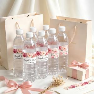 Etiquetas Personalizadas para Botellas de Agua, Etiquetas de Vinilo para Bodas, Recuerdos para Despedidas de Soltera y Fiestas de Compromiso - Product Image 1