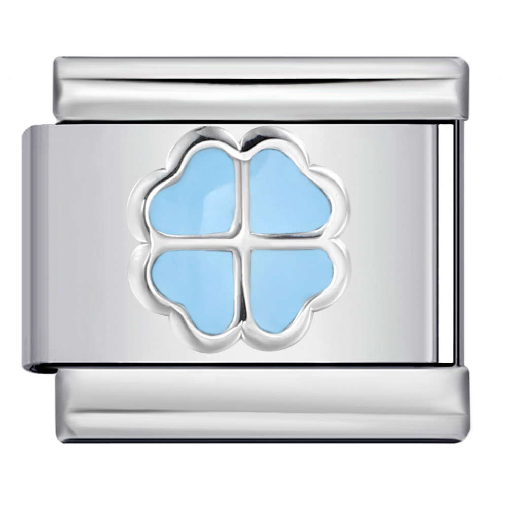 Four-leaf clover-drop sky blue-y891