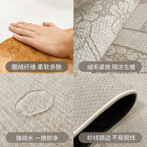 พรมปูพื้นลายเรขาคณิตสไตล์นอร์ดิก รูปทรงสี่เหลี่ยมผืนผ้า ทำจากเส้นใยโพลีเอสเตอร์ กันลื่น เหมาะสำหรับห้องนั่งเล่น - Product Image 5