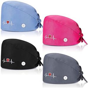 Gorro Quirúrgico de Algodón con Logotipo Personalizado al por Mayor, Gorro de Enfermera con Forro de Satén para Médico - Product Image 6
