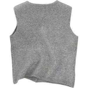 Gilet pull boutonné sans manches pour femme FOXA, col rond, tricoté, coupe classique, 100 % acrylique, tissu en laine - Product Image 3