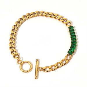 18K Gold Stainless Steel Cuban <b>Chain</b> Bracelets Chunky Miami <b>Chain</b> <b>Iced</b> <b>Out</b> Zircon Bracelet for Women - Product Image 4