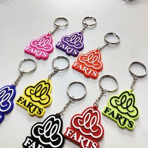 Wholesale Keyring Manufacturer 2D/3D Icute Cartoon Anime Soft Silicone Rubber Key Chains <b>Custom</b> Logo PVC <b>Keychain</b> - Product Image 3