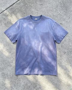 Camiseta de Manga Corta para Hombre, Cuello Redondo, Corte Regular, 100% Algodón Tejido, Color Azul Sólido, Estilo Casual - Product Image 3