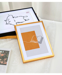 Cornice Shadow Box <span class=keywords><strong>CLAMARO</strong></span> SFR35 100x140cm per Tela |   MDF Dorato |   Sistema di Sospensione Verticale Fai-da-Te e Accessori di Montaggio Inclusi - Product Image 6