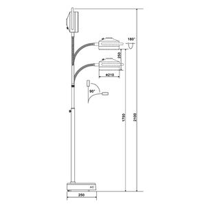 अस्पताल क्लिनिक समायोज्य पोर्टेबल फ्लोर स्टैंड परीक्षा के नेतृत्व में पशु चिकित्सा ऑपरेशन लाइट मोबाइल वेट लैंप - Product Image 2