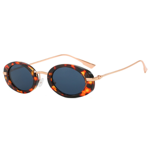 Neue Retro Ovale Damen-Sonnenbrille Mode Vintage Klassischer Metallrahmen Sonnenbrillen Trendige Schattierungen UV400 - Product Image 3