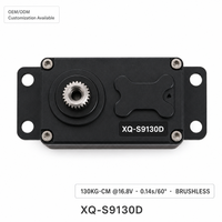 Servomoteur industriel UAV XQ-S9130D 130 kg en aluminium 7075 CNC, sans balais, haute tension, étanche, 16,8 V, pour charge lourde