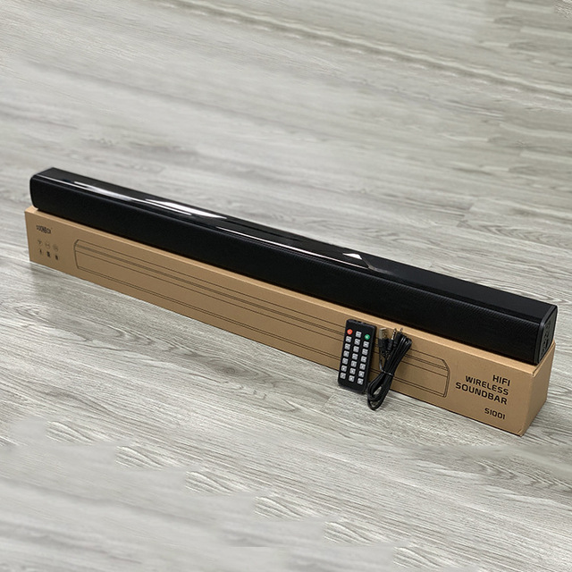 S100 New Private Model Long Bar Soundbar Smart Speaker Desktop Multimedia TV Computer Speaker TF Card Radio Home Audio