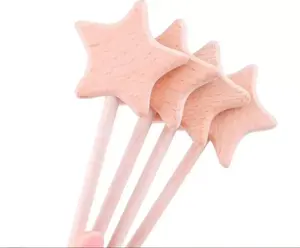 wooden magic stick Wood Magic Fairy Princess wand moon star heart wand Teething Nursing Gifts