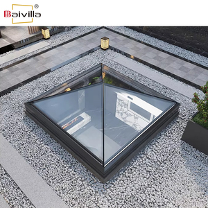 Động cơ tăng Venting daylighting kim tự tháp hình dạng kính rooflight điện dọc nâng phẳng mái cửa sổ kim tự tháp <span class=keywords><strong>Skylight</strong></span> - Product Image 1