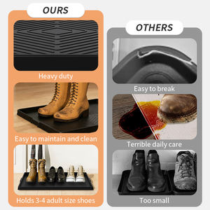 حصيرة سيليكون متعددة الاستخدامات لتنظيف الأحذية، مقاومة للانزلاق ومضادة للماء، للاستخدام الداخلي والخارجي، صينية تخزين متعددة الوظائف للمنزل - Product Image 3