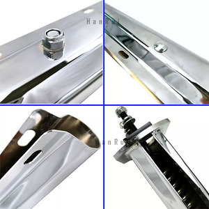 30" Chrome Mud Flap Hangers 2.5" Bolt Space for Semi <strong>Trucks</strong> for Volvo <strong>Mack</strong> Peterbilt Kenworth Freightliner - Product Image 2