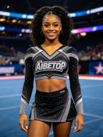 Uniformes de pom-pom girls en gros, logo personnalisé, design gratuit, vêtements d'équipe de haute qualité, livraison rapide, prix compétitif