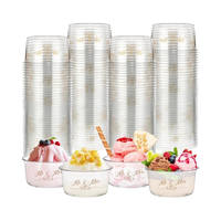 1000 gobelets jetables en plastique PET de 12 oz pour mariage, douche nuptiale, fiançailles, anniversaire, fournitures pour fêtes