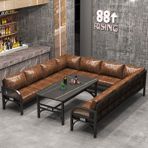 Ensemble de table à manger commerciale en métal industriel vintage avec plateau de table en bois durable, chaises de bar carrées pliables pour utilisation en <span class=keywords><strong>restaurant</strong></span> - Product Image 4