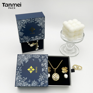 Caja de Embalaje de Joyería con Logotipo Personalizado, Caja de Regalo de Papel con Cajón para Anillo, Pendientes, Pulsera, Collar, Embalaje de Lujo - Product Image 2